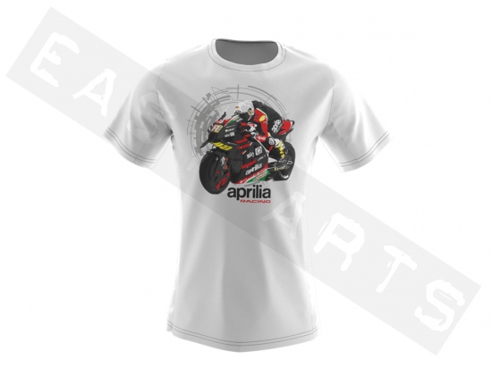T-Shirt APRILIA Travel Line Weiss Kinder